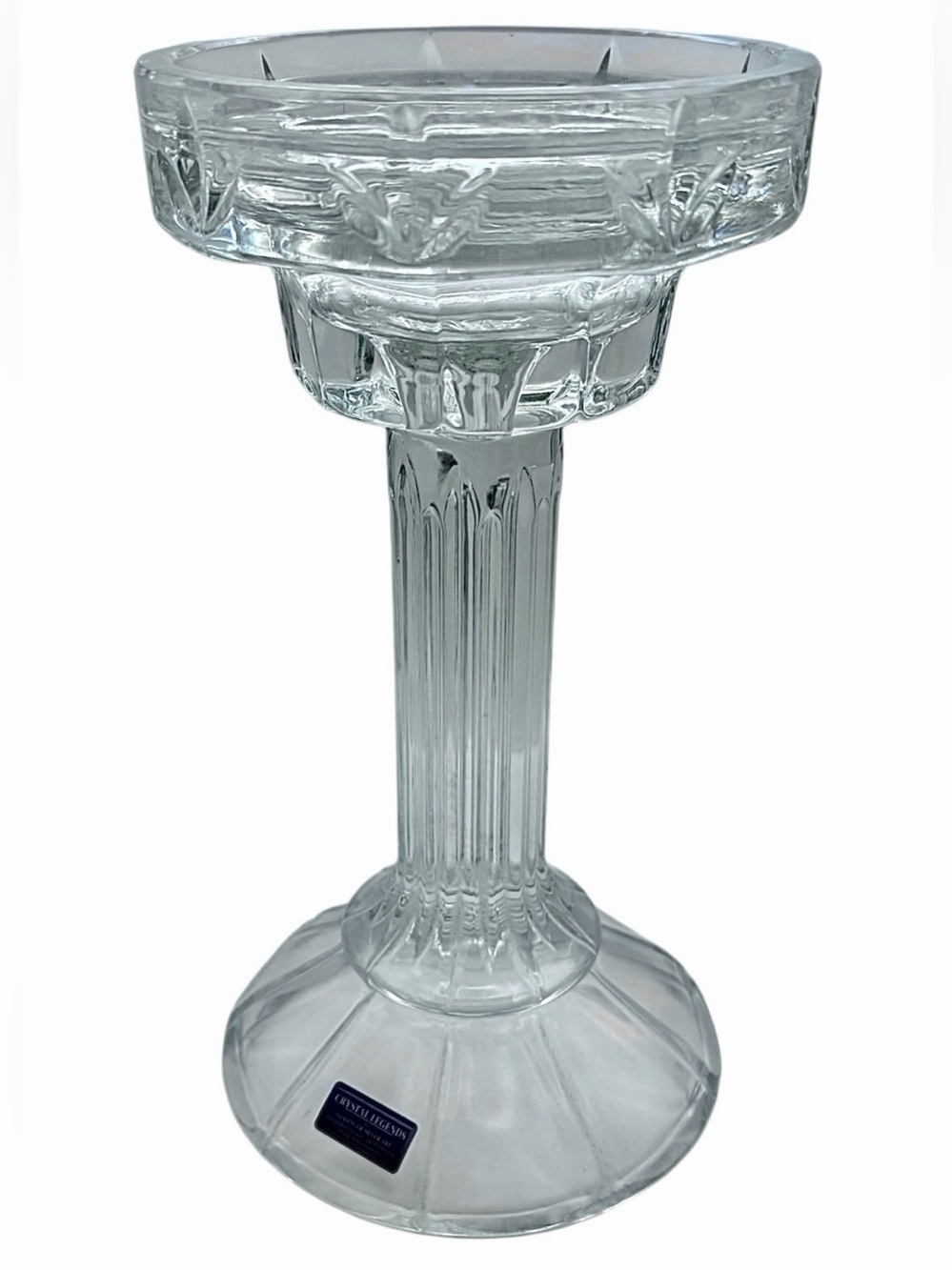 Crystal Legends Pillar Candle Holder by Godinger, Shannon Crystal Collection